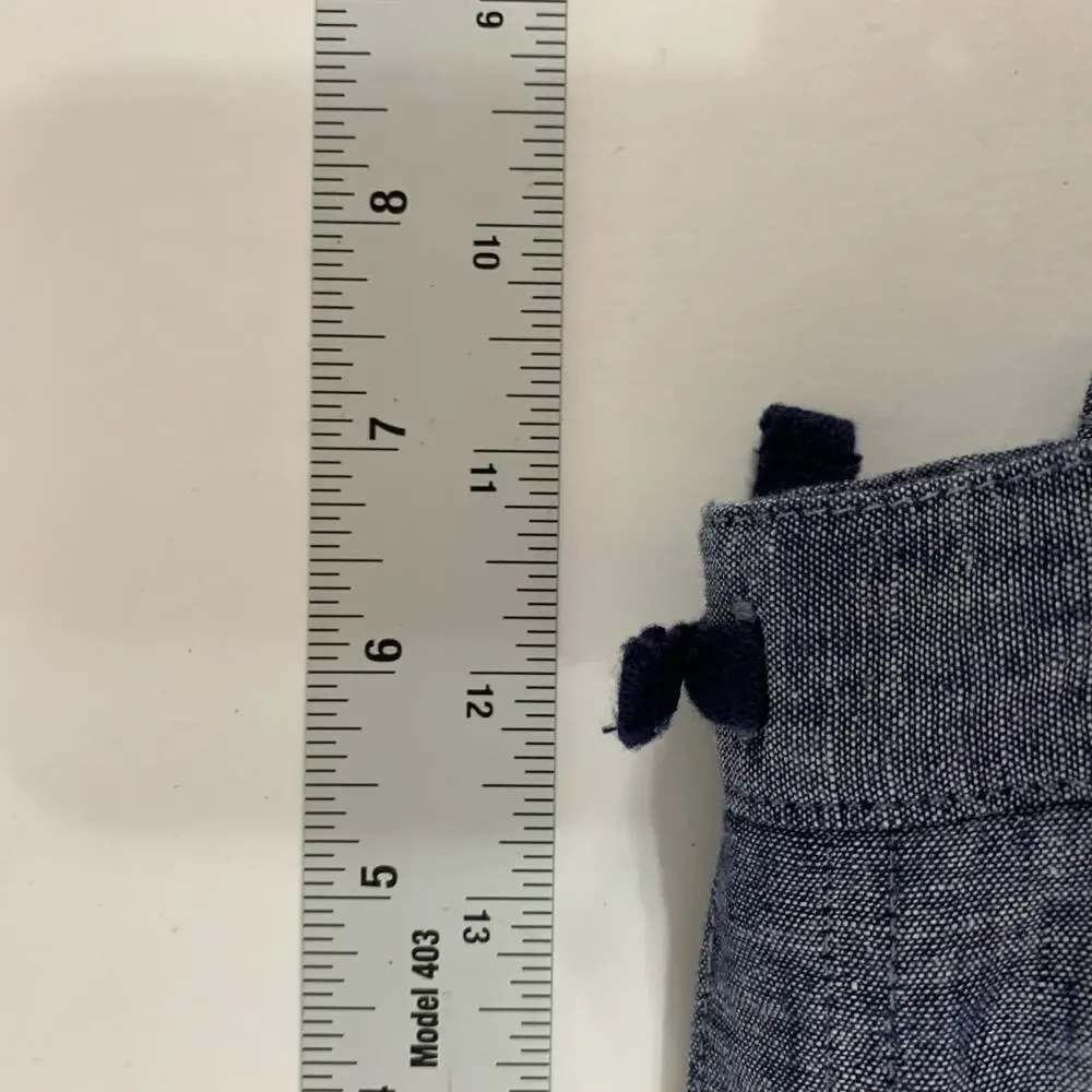 Janie and Jack 12-18 Month NEW Baby Linen Cotton Jogger Navy Gray